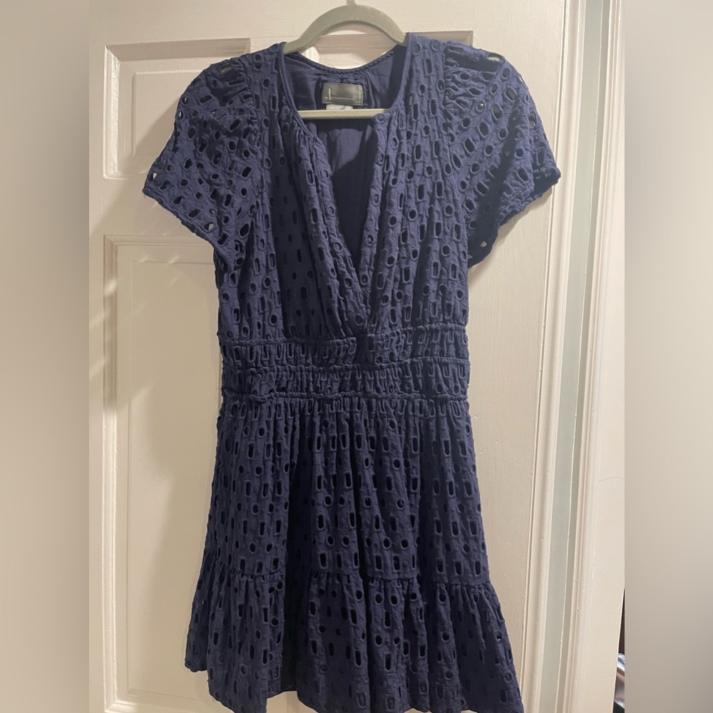 Anthro Somerset Eyelet Mini Dress